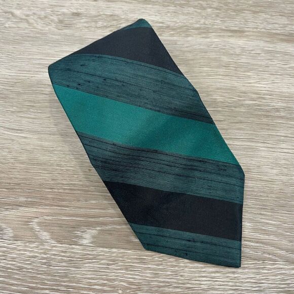 Lanvin Vintage Teal Green Silk Neck Tie - Picture 8 of 8